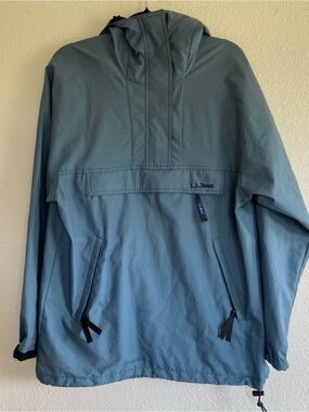 vintage L.L. Bean anorak windbreaker men’s small blue lightweight 1/4 zip